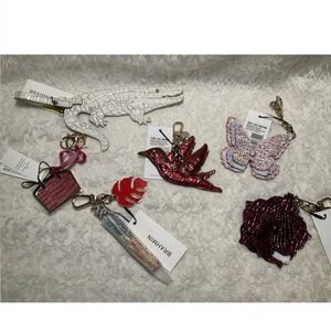 NWT SET OF 6 Brahmin tassels, bag charms